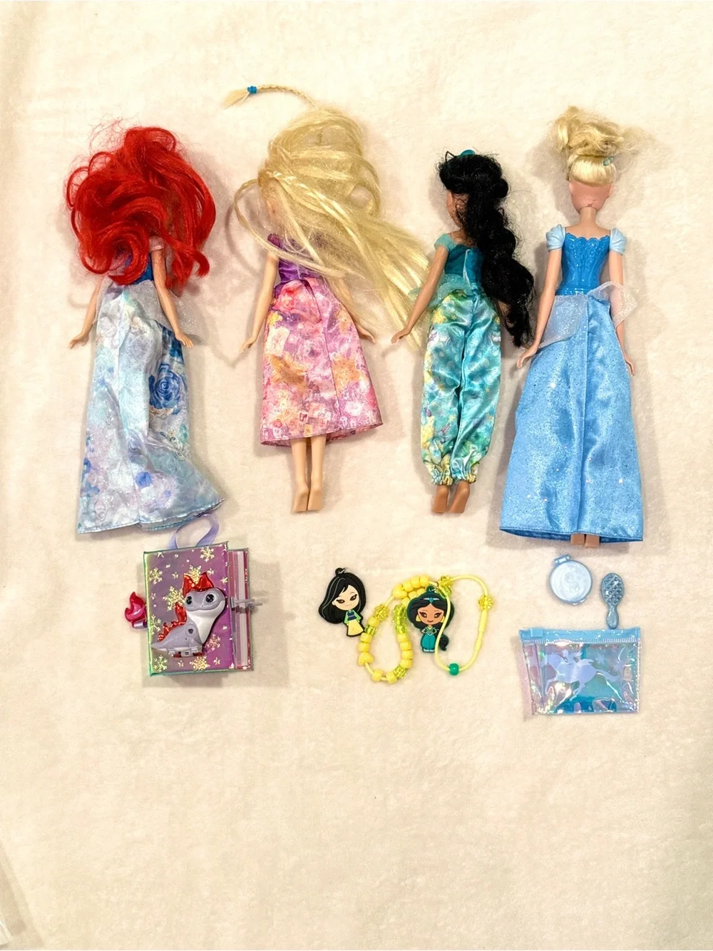 Set of 4 Kids Disney Princess Dolls